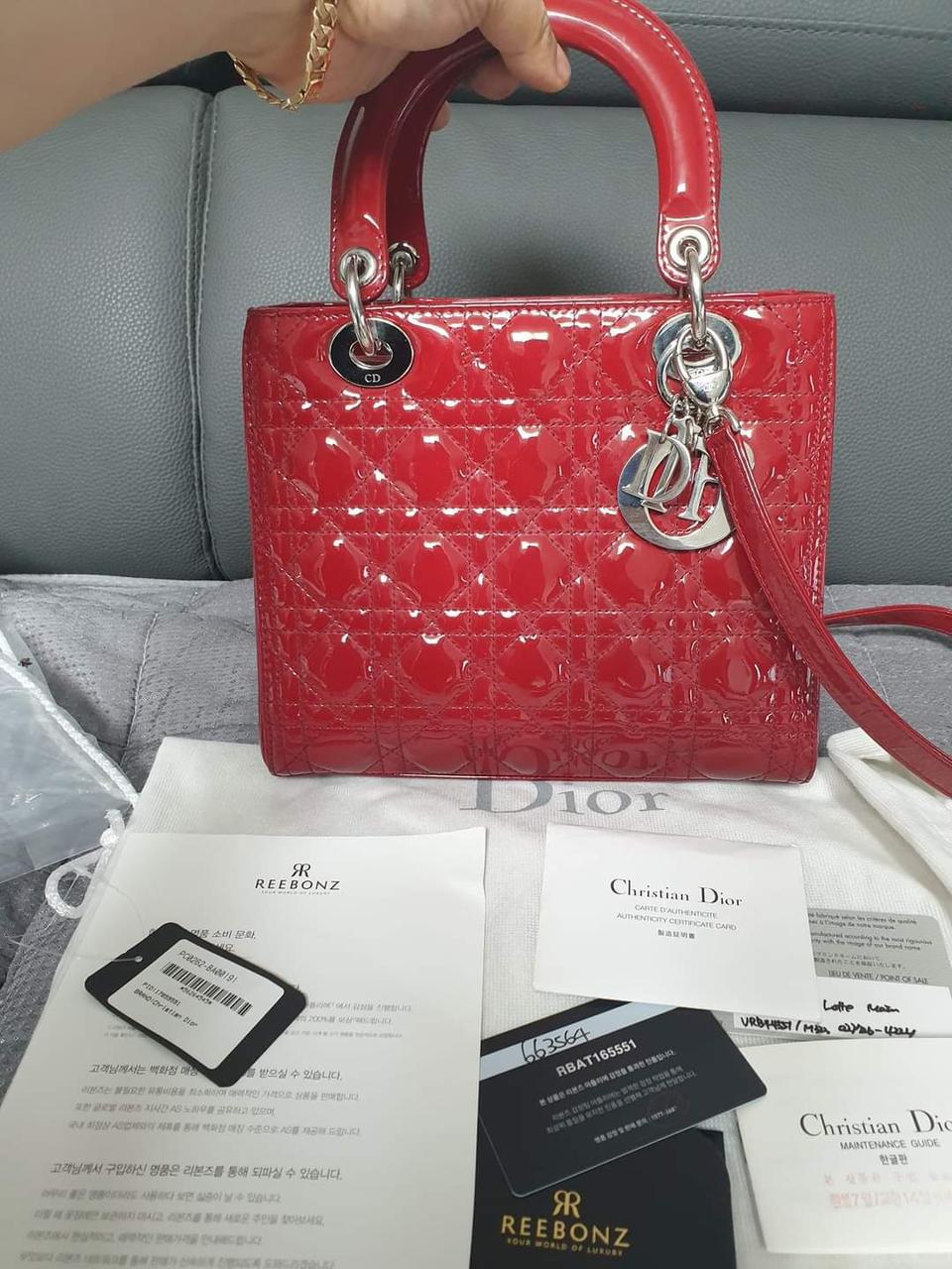 레이디백 미듐 체리레드 공홈810가격포기