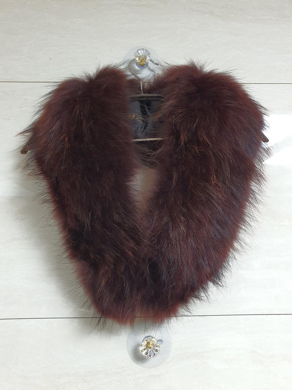 라쿤목도리 와인색