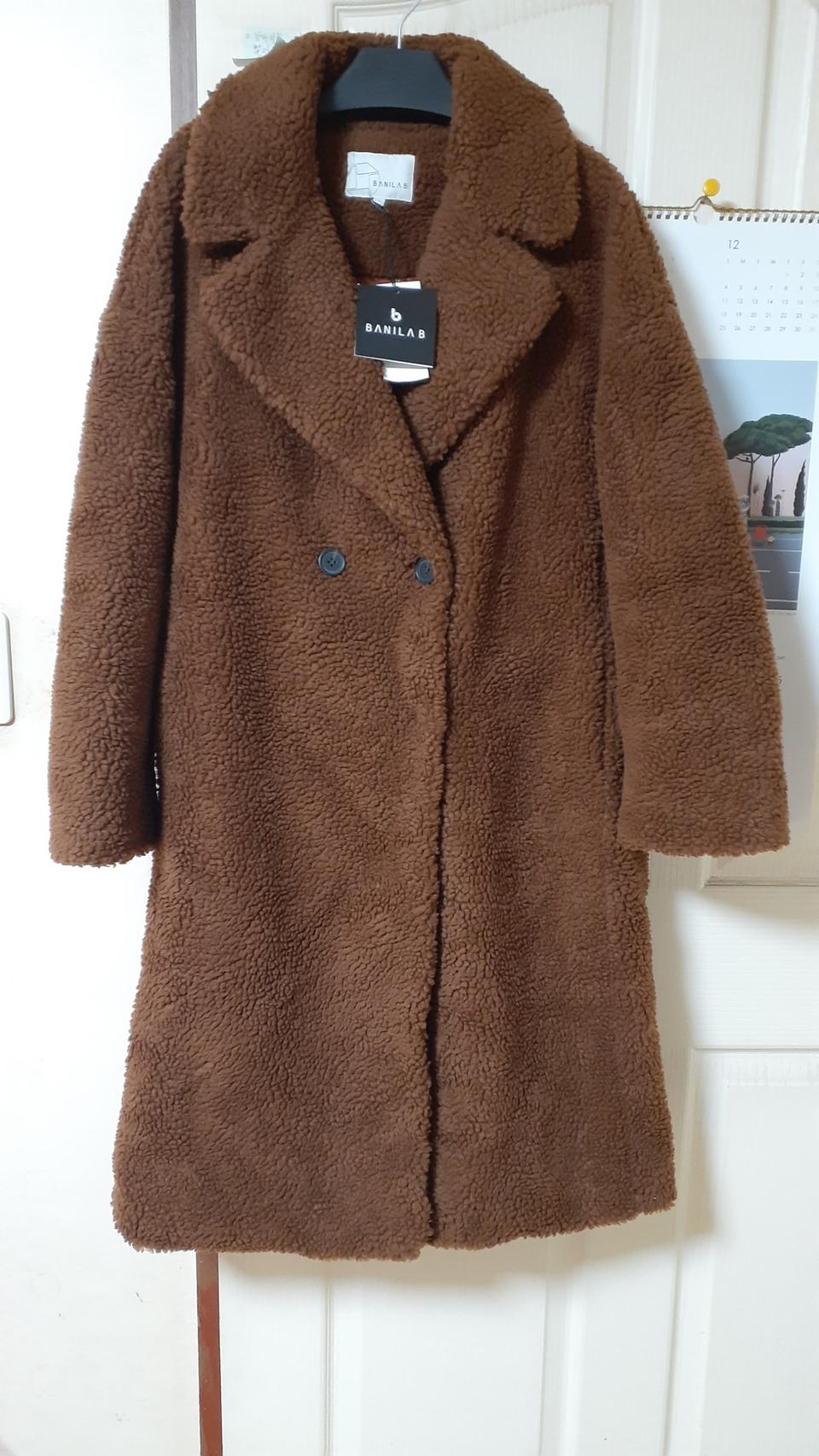 새상품 여성 뽀글이 롱코트 프리사이즈99까지 브라운색