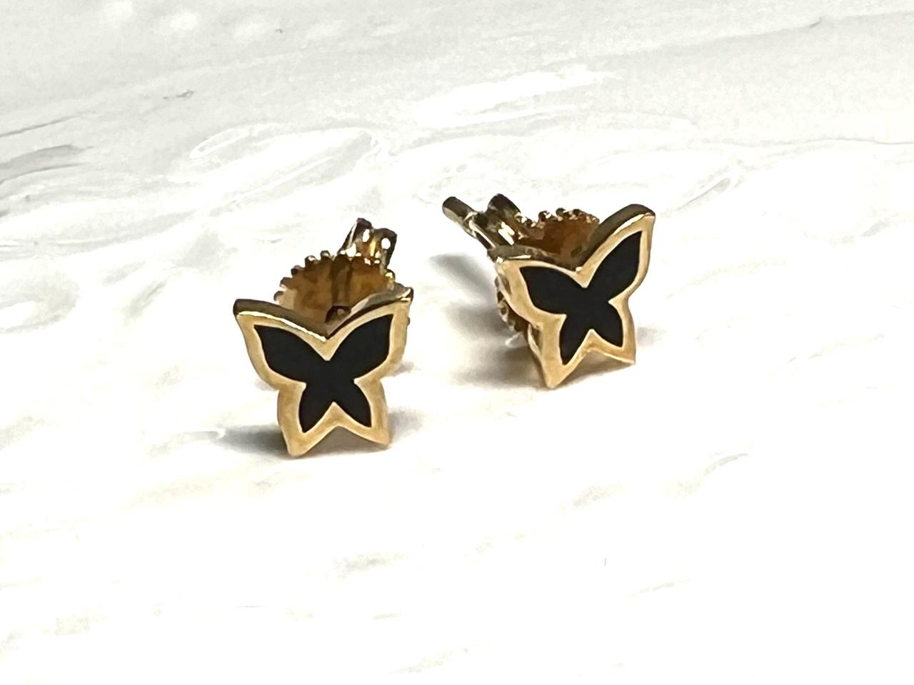 18k 나비 옐로우 골드 금 귀걸이 (반지 팔찌 목걸이)