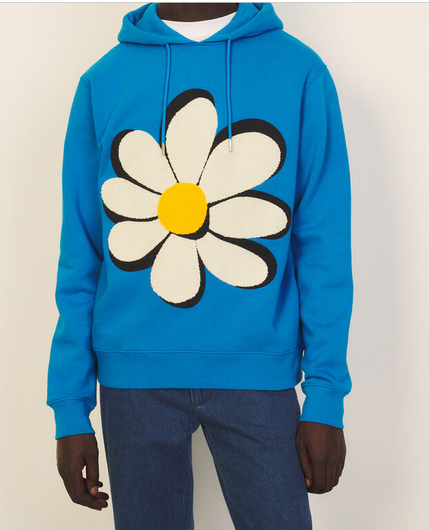 [XL]산드로 플라워 자수패치 후드