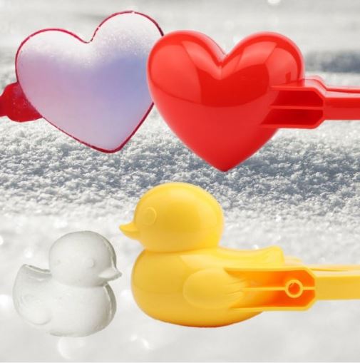 대형 눈오리 집게 3종 세트 (눈오리+눈사람+하트)