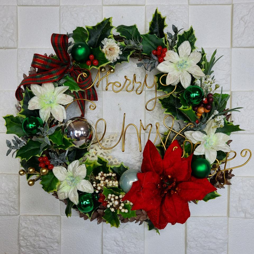 크리스마스 리스 벽장식