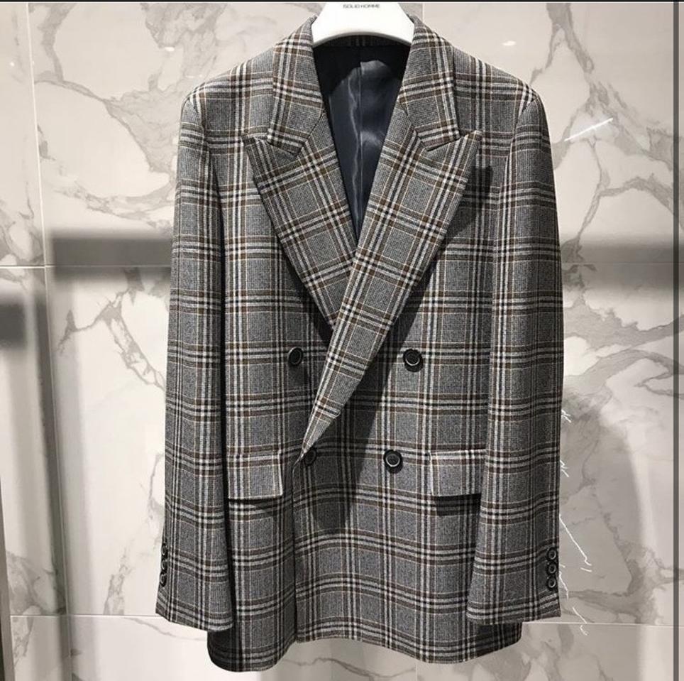 솔리드옴므 체크자켓