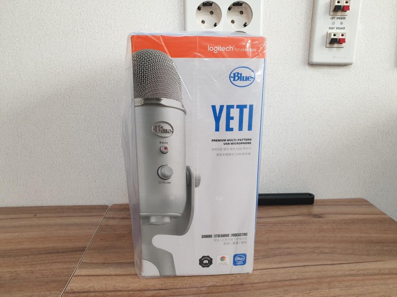 [미개봉] 로지텍 블루 예티 YETI 방송 스트리밍 콘덴서마이크 실버
