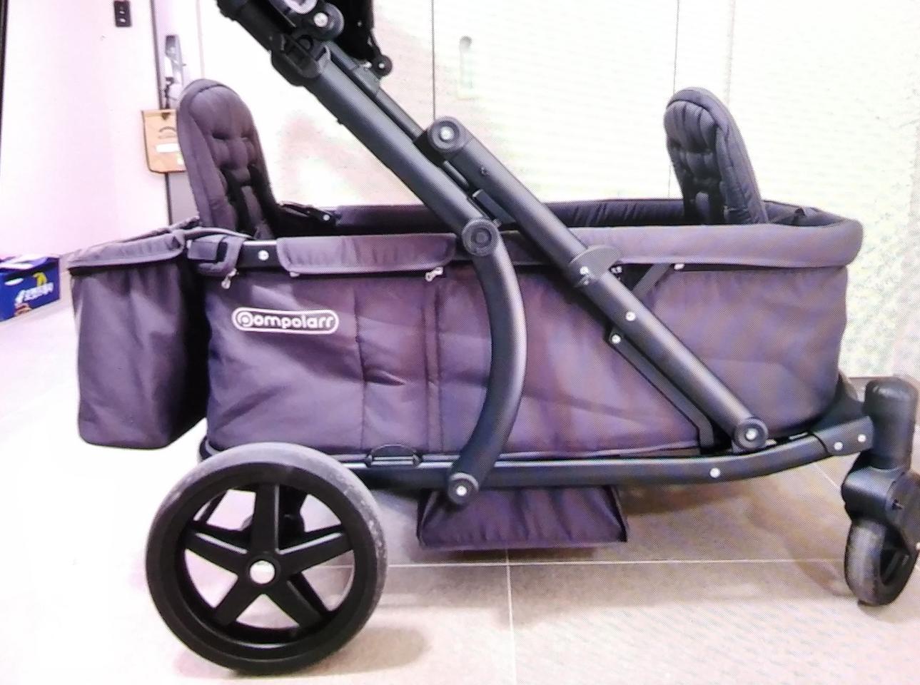 폼포라 접이식 유아웨건 세미방풍커버와 컵홀더포함