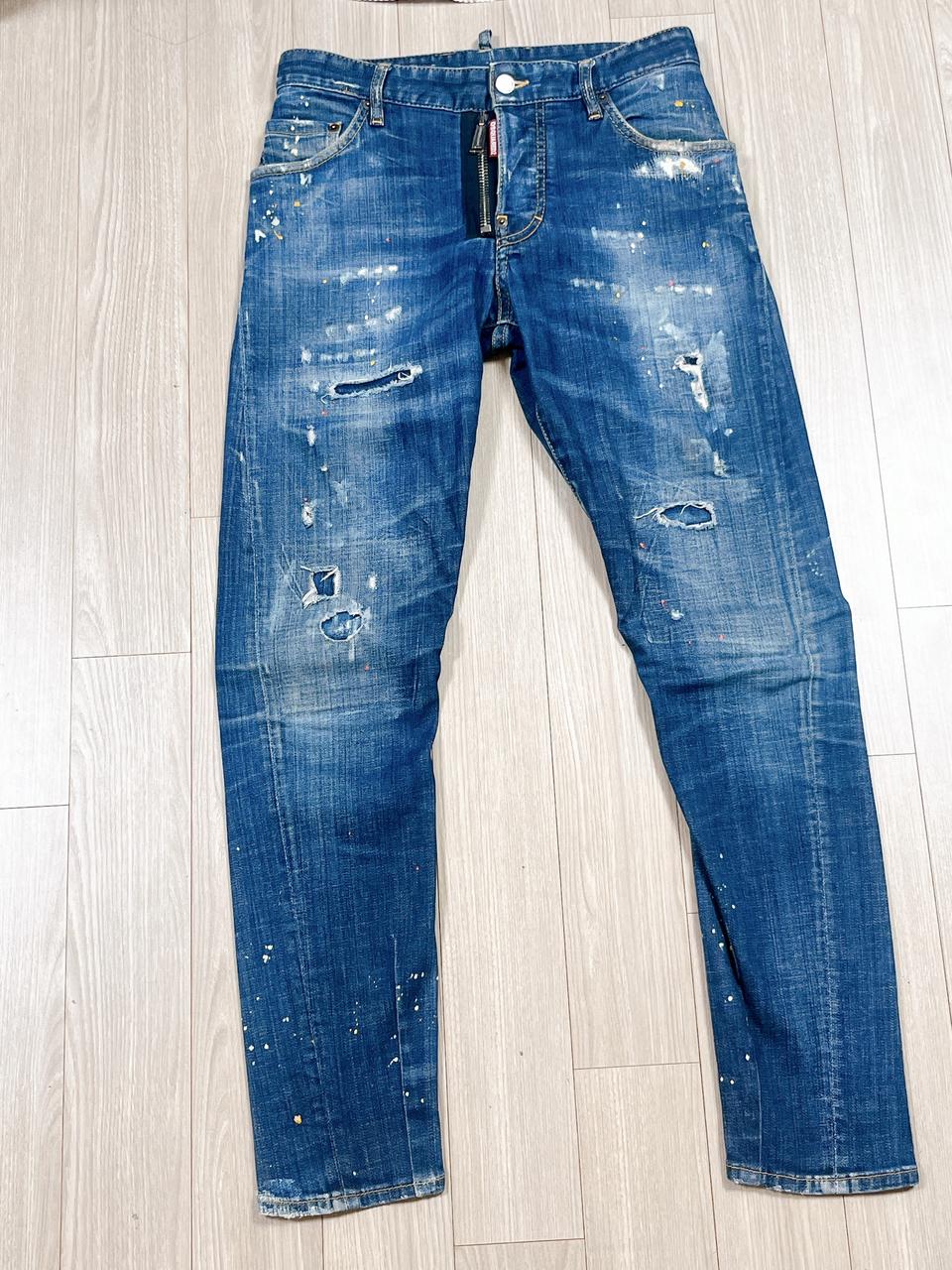 [정품]디스퀘어드2 트배 옐로우페인팅 44사이즈 급처합니다!!!상태최상