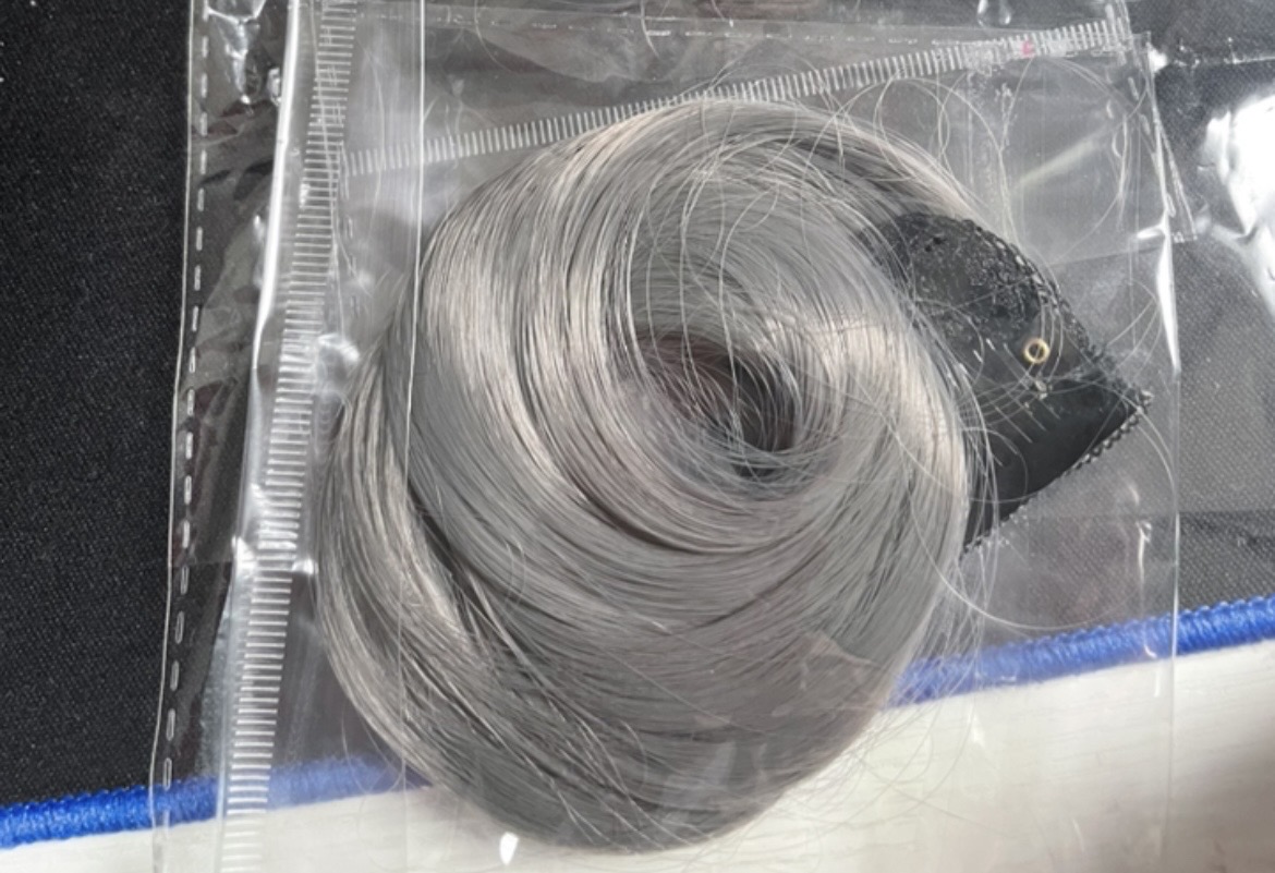 붙임머리 애쉬그레이 피스3개