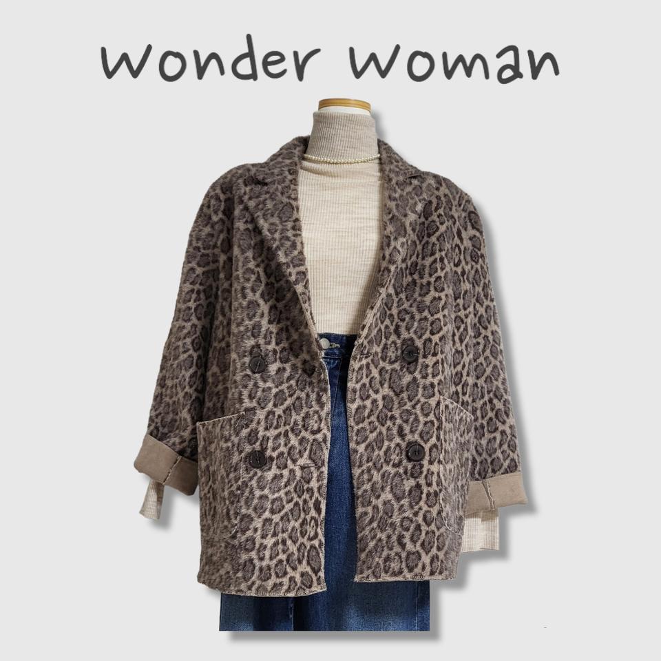 스웨이드 호피자켓-L