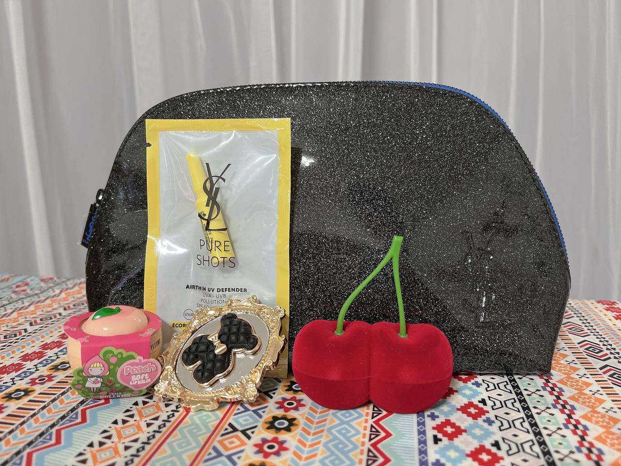 입생로랑 에나멜 파우치 립밤 퓨어숏 반지케이스 그립톡 전부 새것 일괄