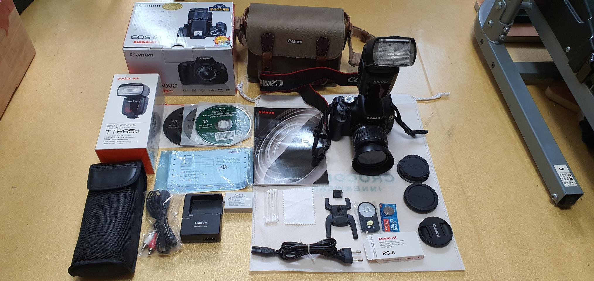 캐논 eos 600D + 고독스tt685ll 후레쉬