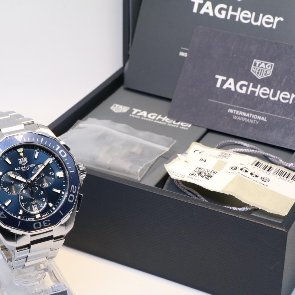 태그호이어 아쿠아레이서 크로노 블루 43미리 쿼츠