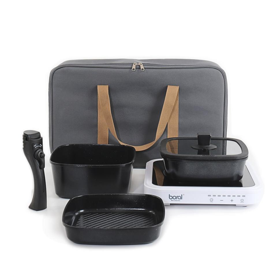 새상품 보랄 사각인덕션 + 탈부착손잡이 사각냄비 풀세트 캠핑용품