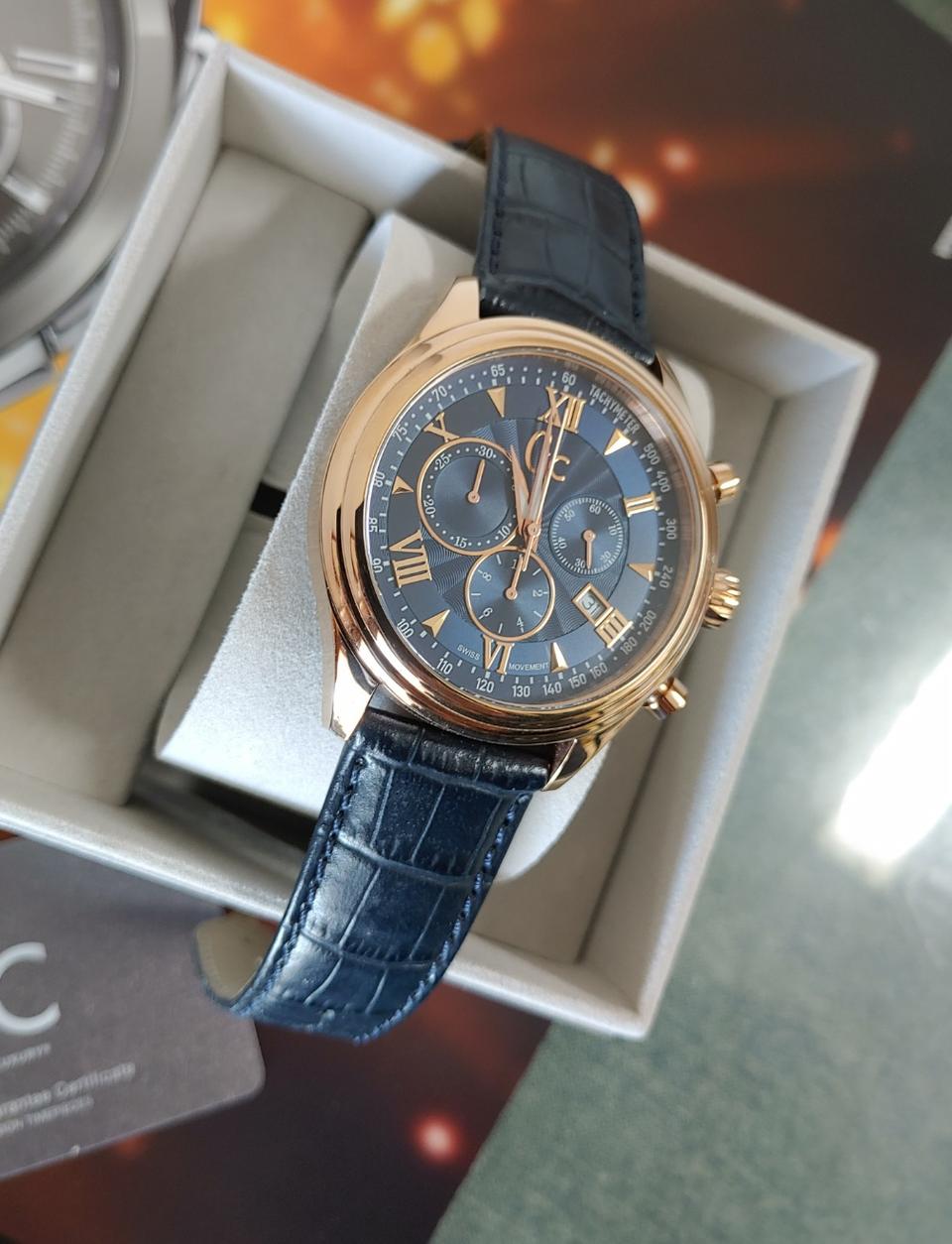 GC 남성용 크로노(100M)가죽시계