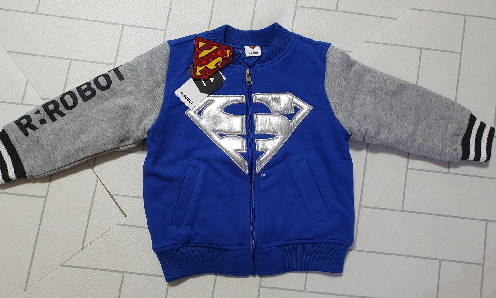새상품 알로봇 면 누빔안감 슈퍼맨점퍼 100사이즈