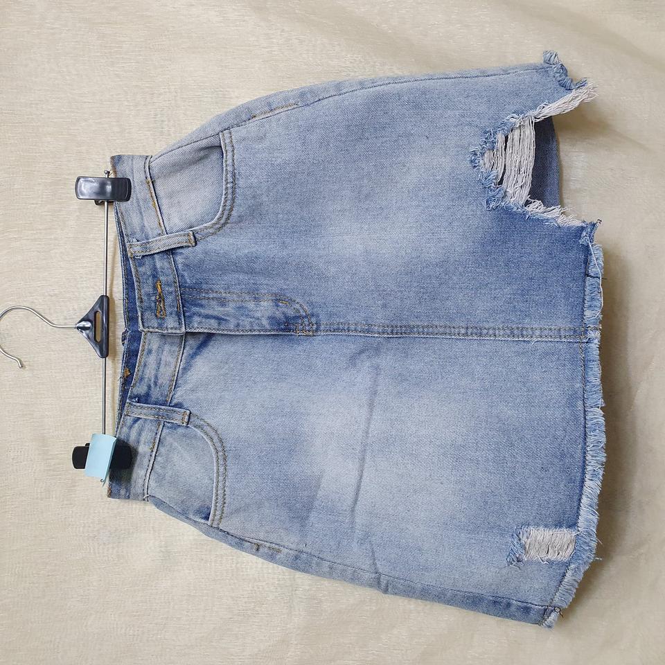 연청 워싱 빈티지 스커트