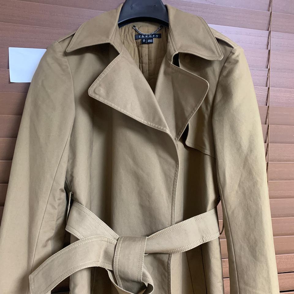 정품 띠어리 베이지 트렌치 겨울 코트 55