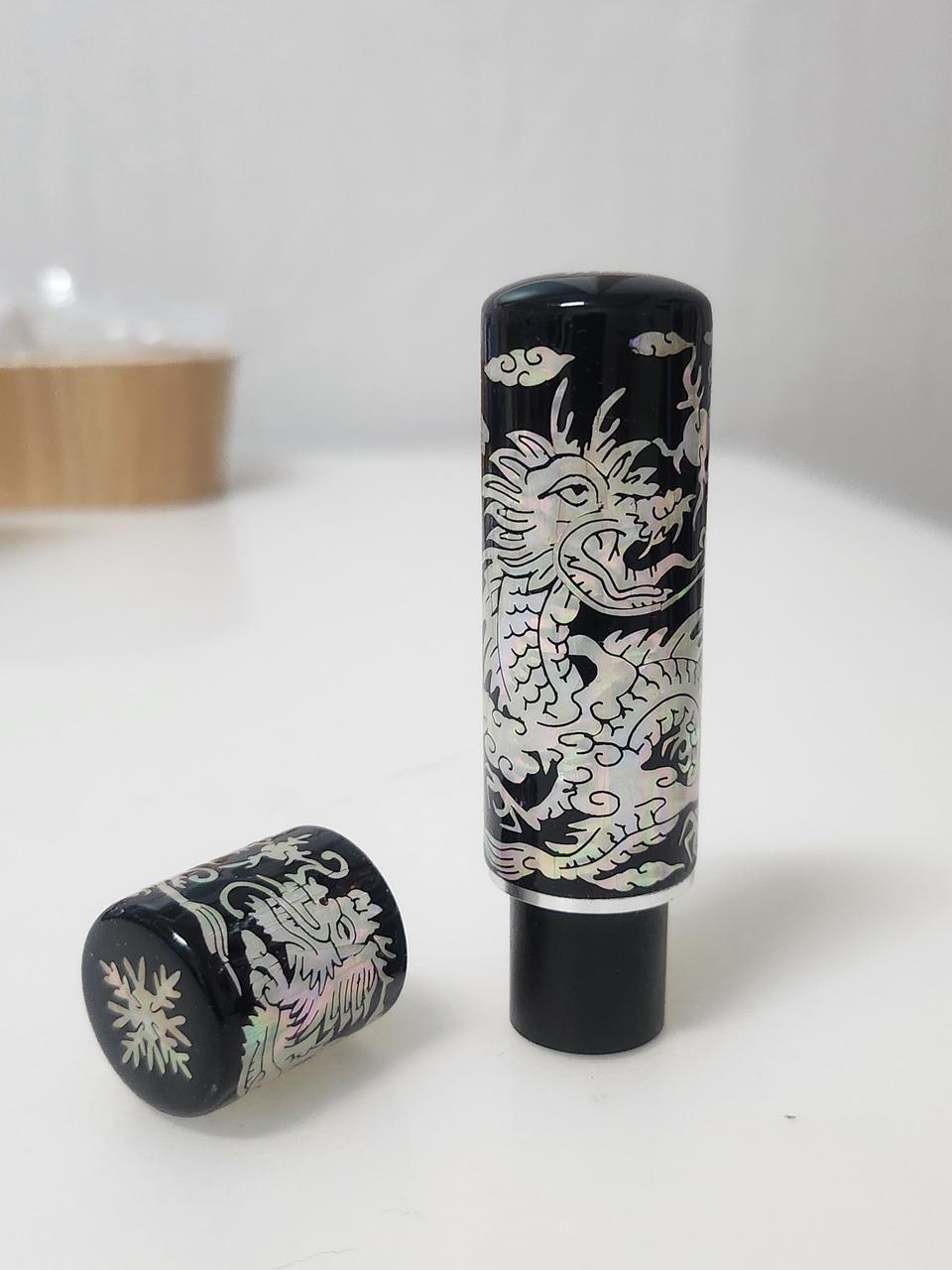 고급자개도장6푼도장-용무늬