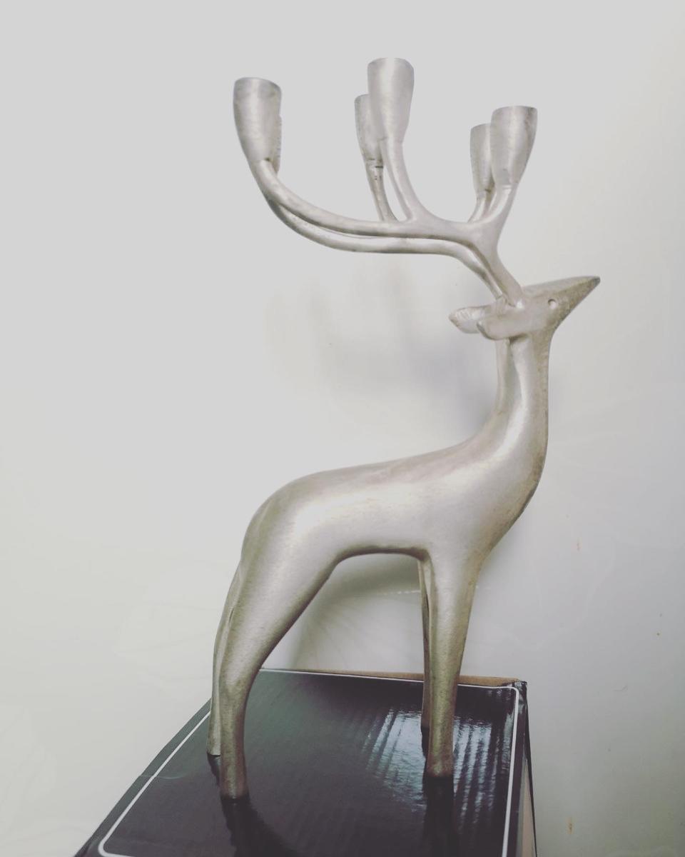 백동 사슴 촛대