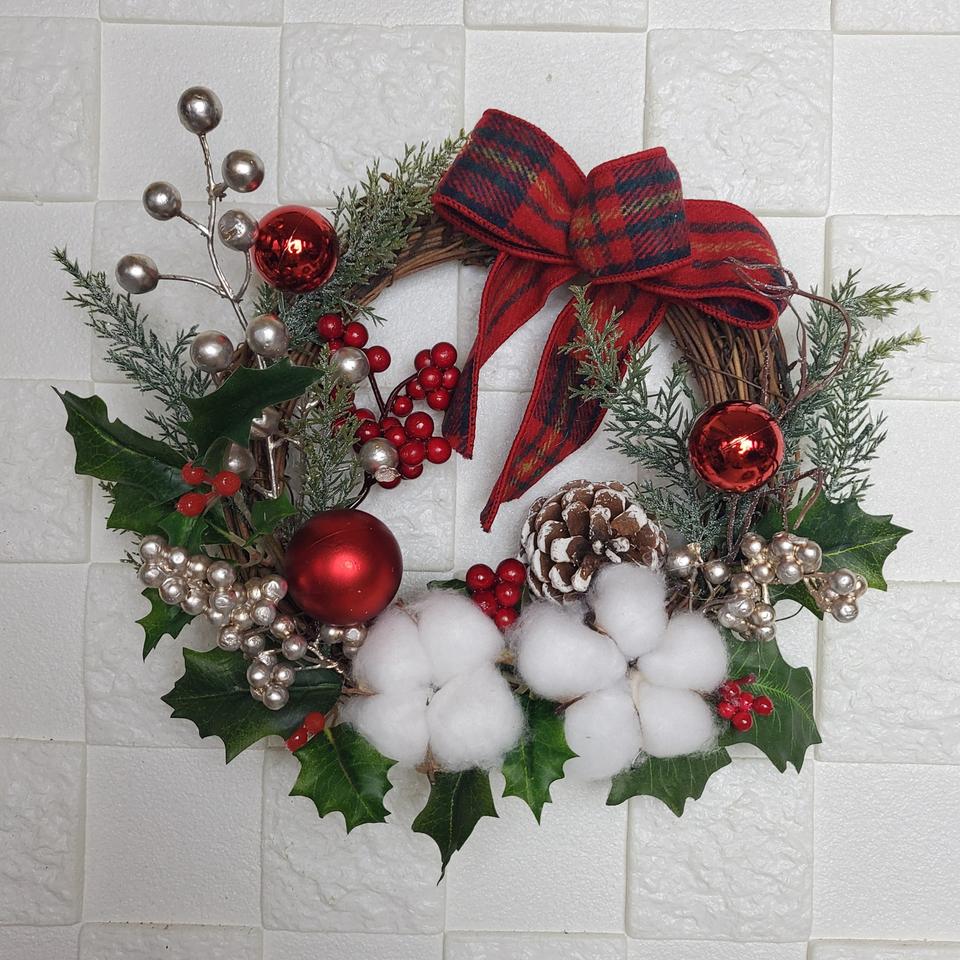 크리스마스 리스 벽장식