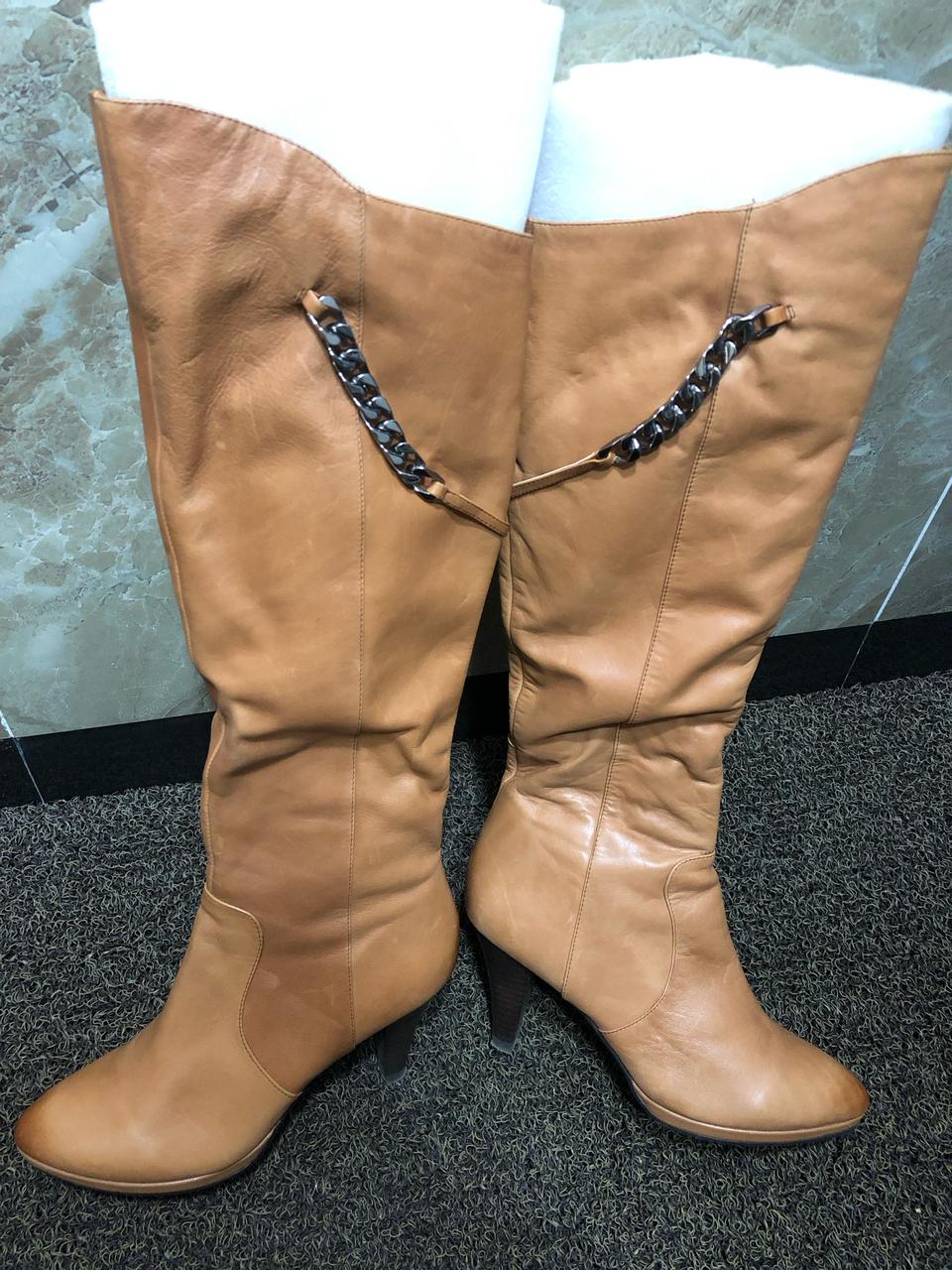 겨울 가죽 롱부츠 브라운 245