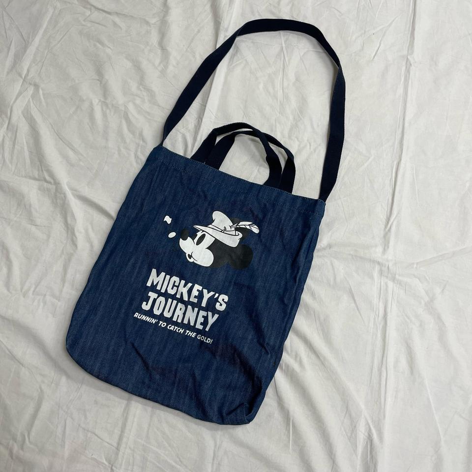 정품 화이트블랭크 X 디즈니 미키마우스 데님 크로스백 에코백 가방