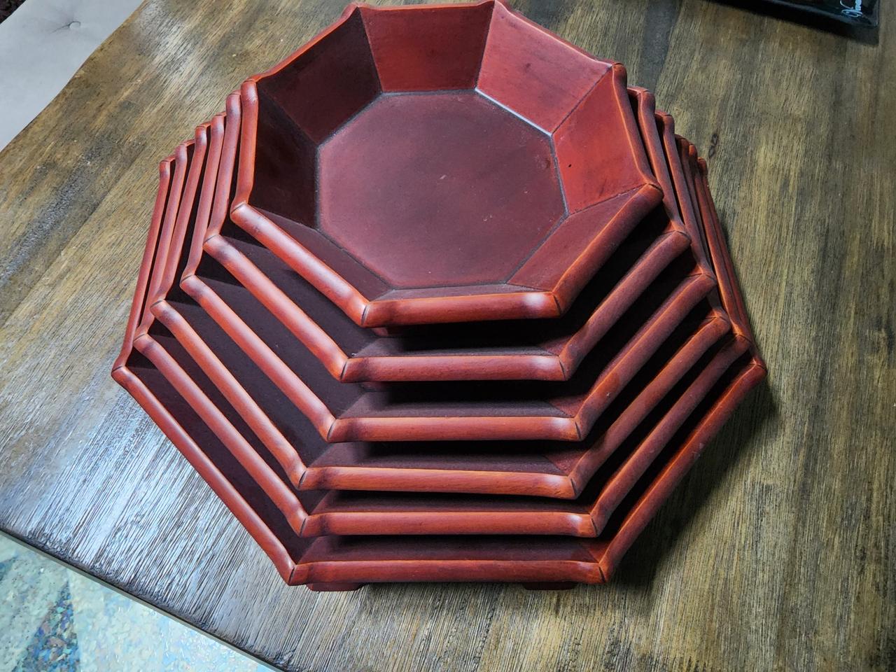 접시 세트 그릇 칠기 목공