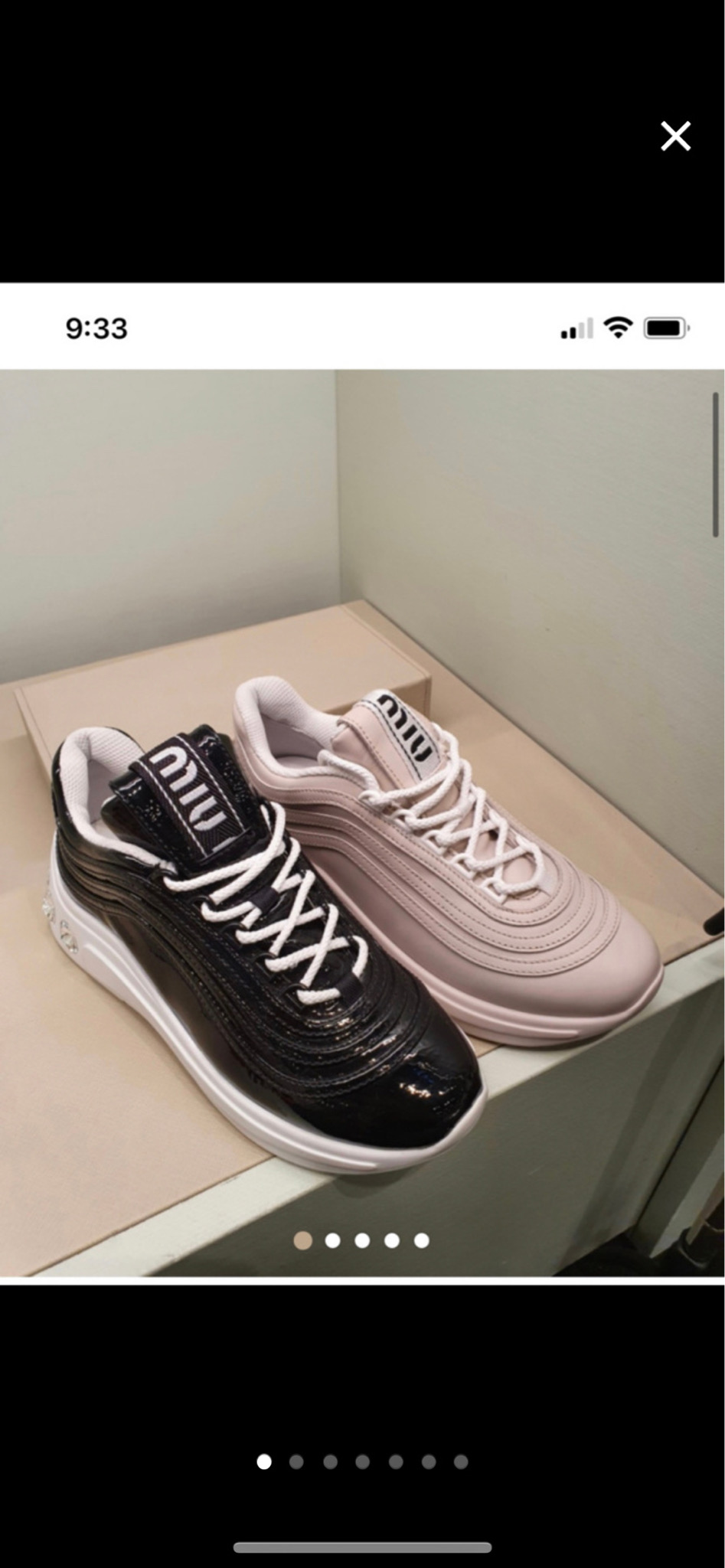 마지막가격) 미우미우 운동화 38사이즈 (245추천)