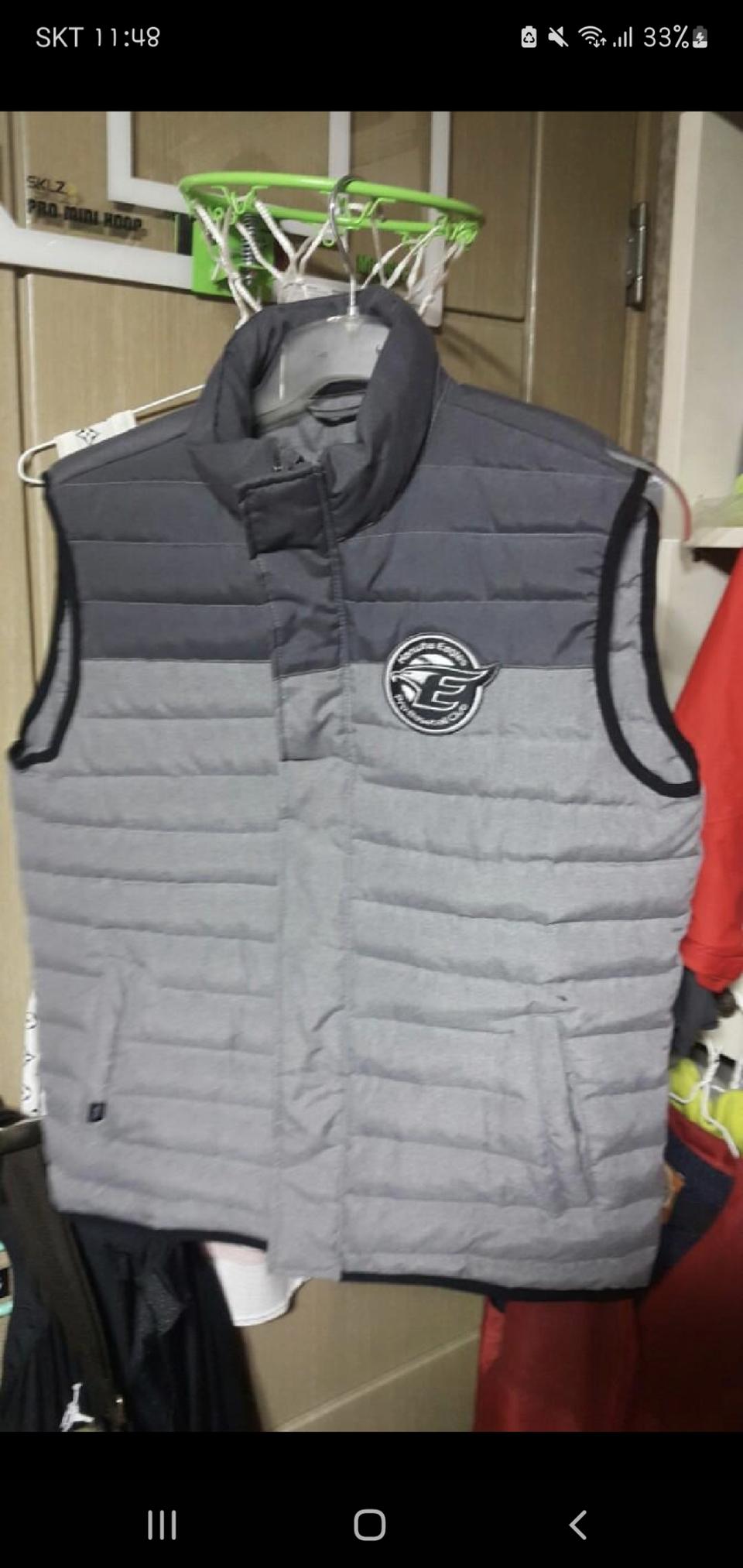 한화이글스 한화 이글스 베이스볼 야구 패딩베스트 조끼 솜털 100상태 굿