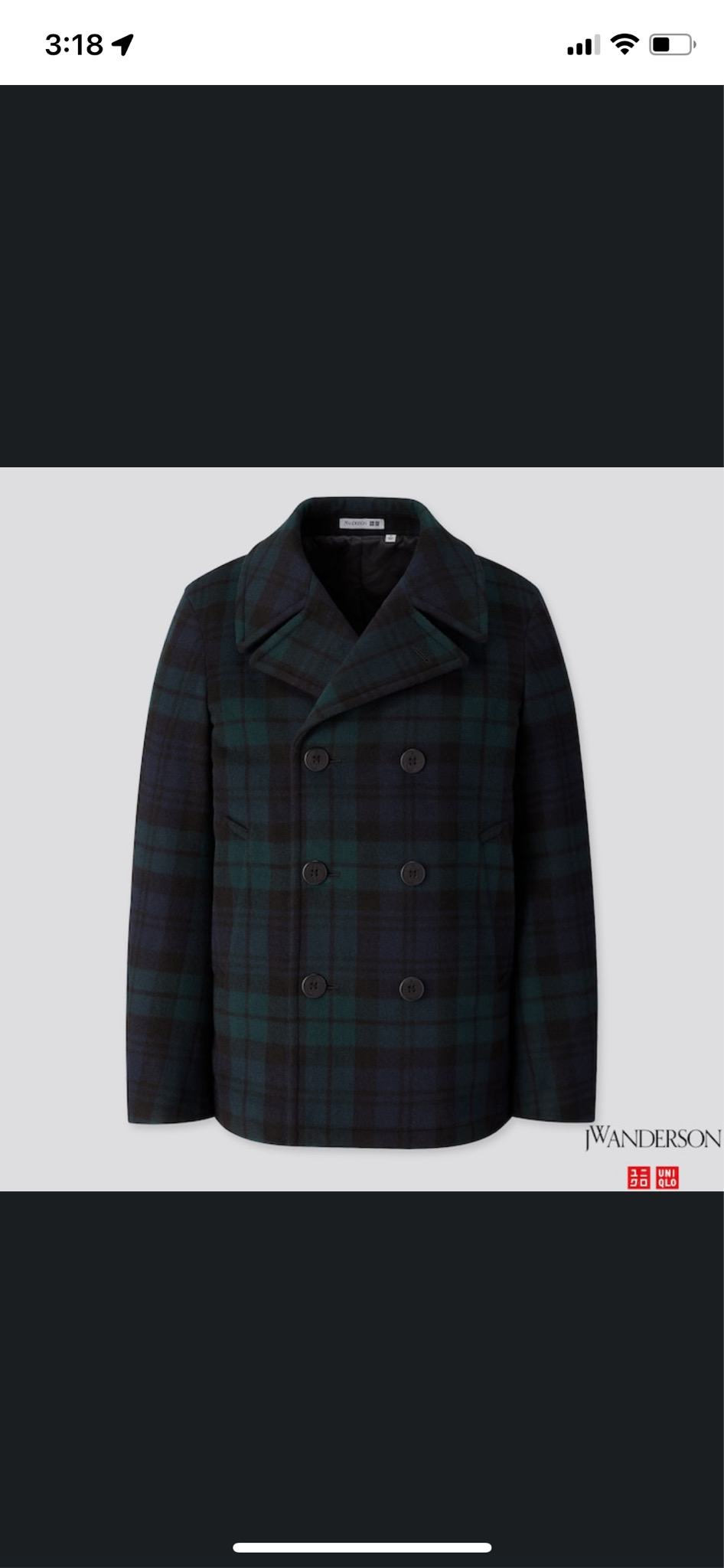 유니클로 J.W 앤더슨 해군 피코트