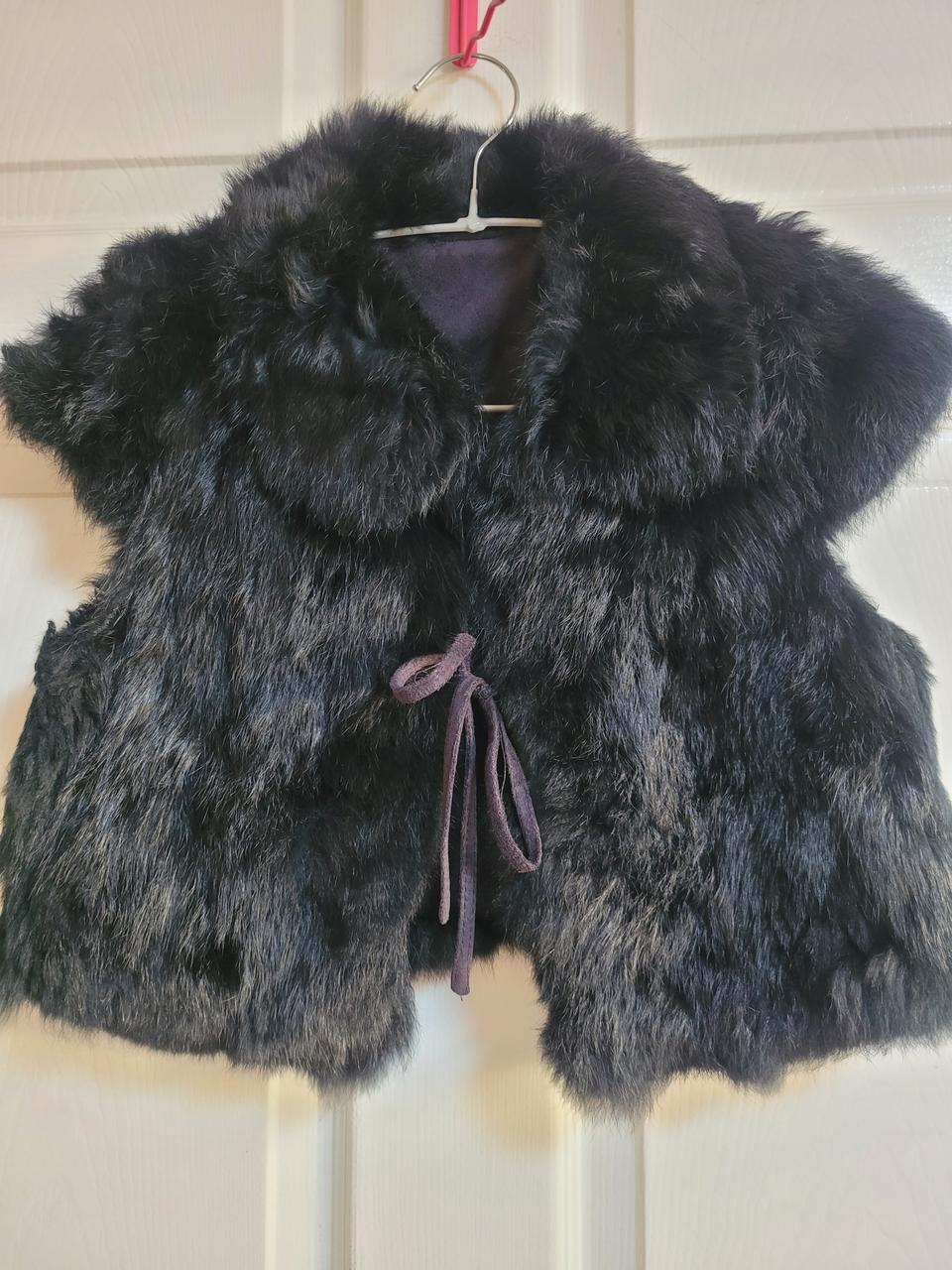 숏토끼털조끼 55