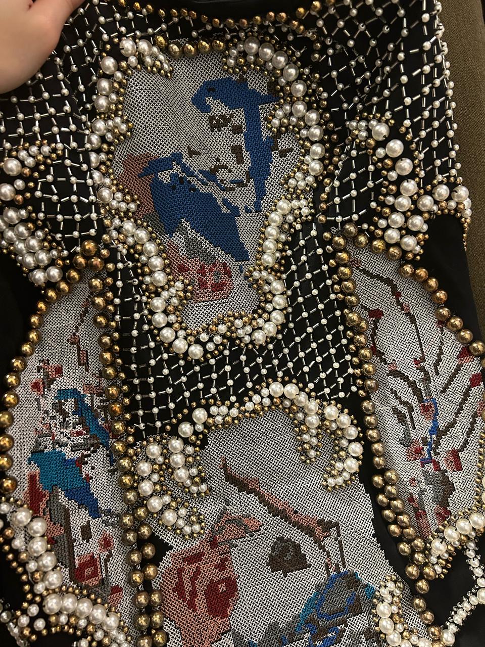 발망 진주 튜브탑원피스