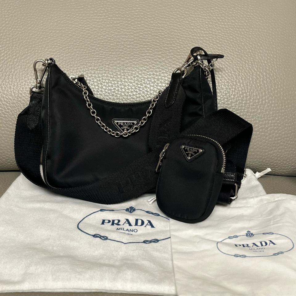 프라다 리에디션 체인 스트랩 호보백 (정품)
