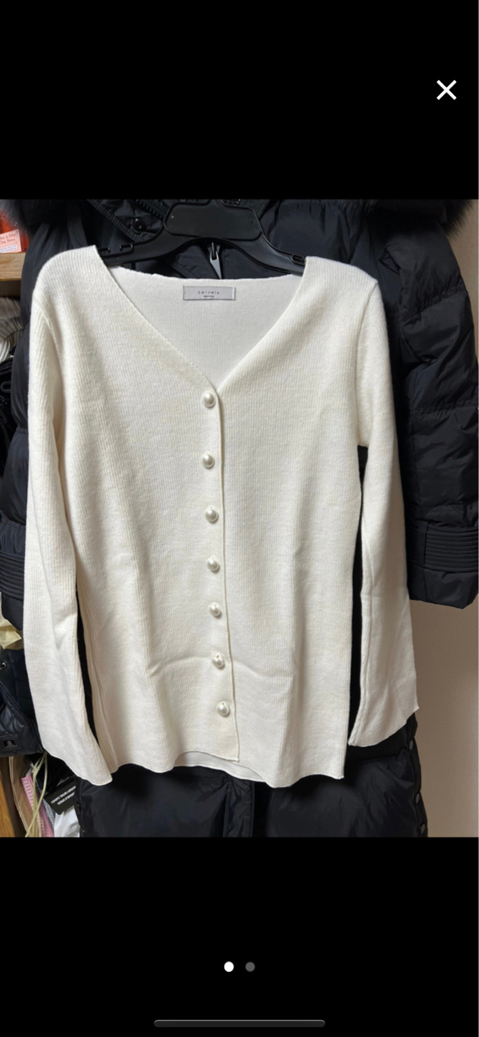 (새상품) 진주니트가디건