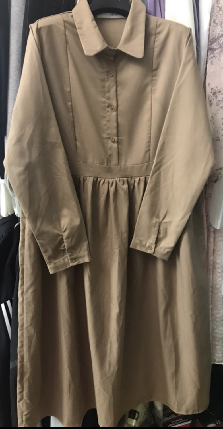 베이지 롱 원피스