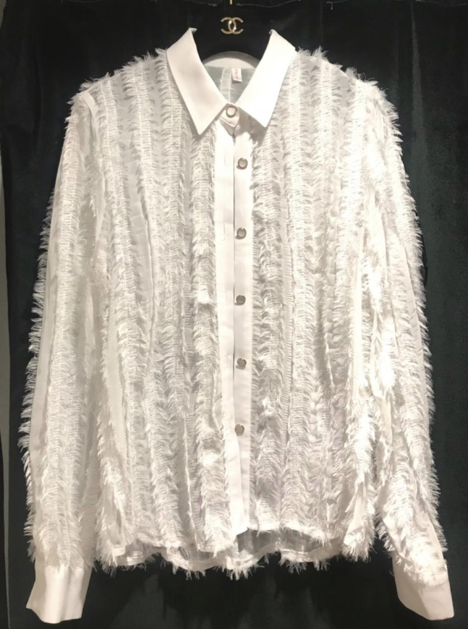 쉬폰 수술 시스루 블라우스