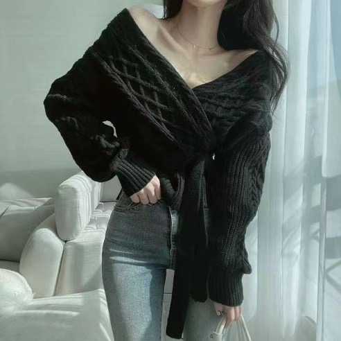 여성니트 브이넥겨을가디건 여성가디건 스웨터 코트