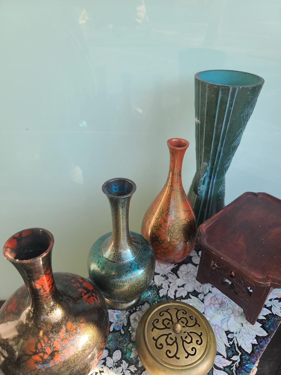 골동품화병. 청동화병.주병