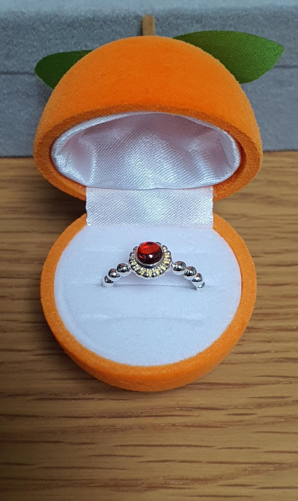 <새상품> 원석 실버925반지 (레드컬러)