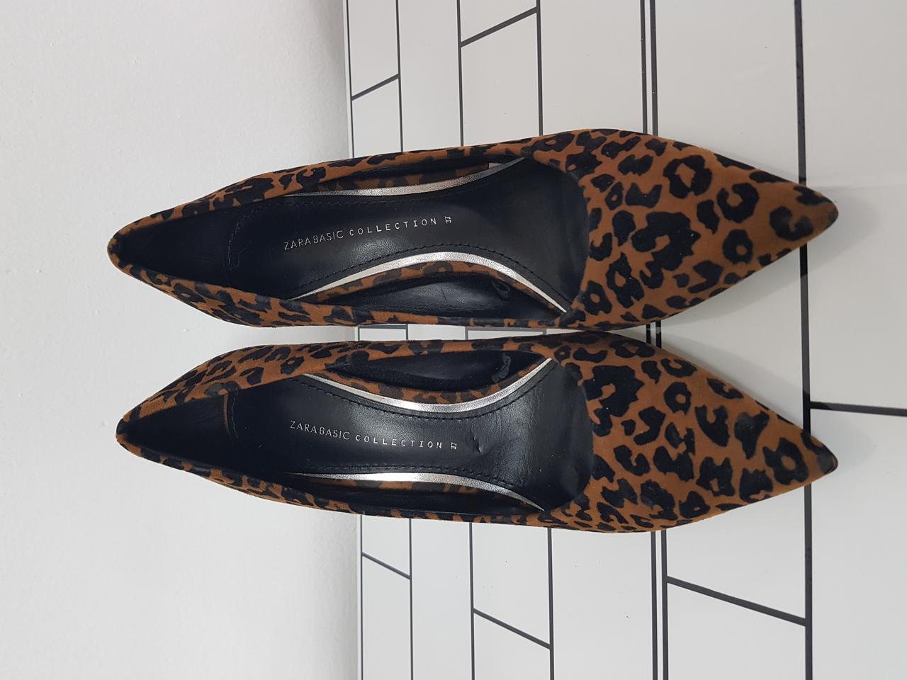 자라 여성 해외직구 럭셔리 레오파드 하이힐 12cm