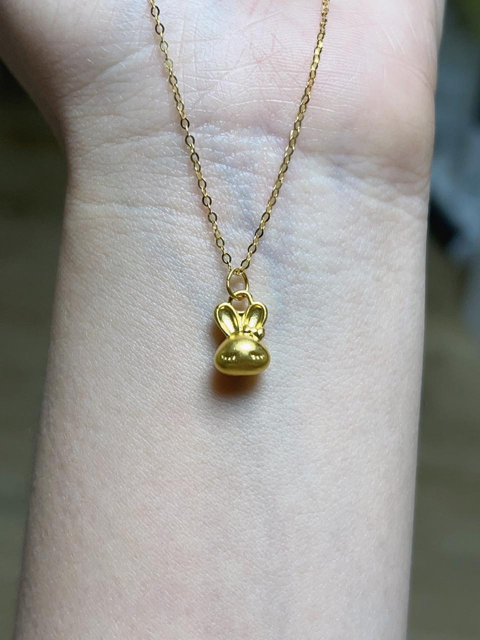 24K토끼목걸이새상품(18K체인포함)