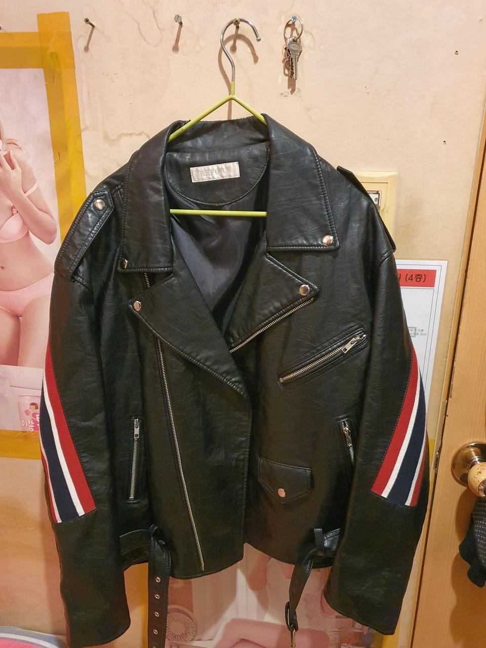 송아지 가죽라이더자켓100