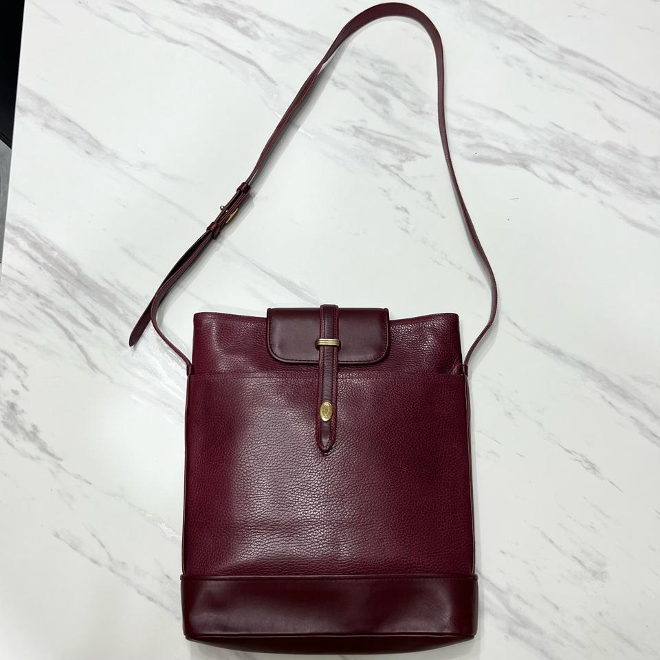 [정품] 까르띠에 머스트 보르도 레더 사각 숄더백 루비 라인