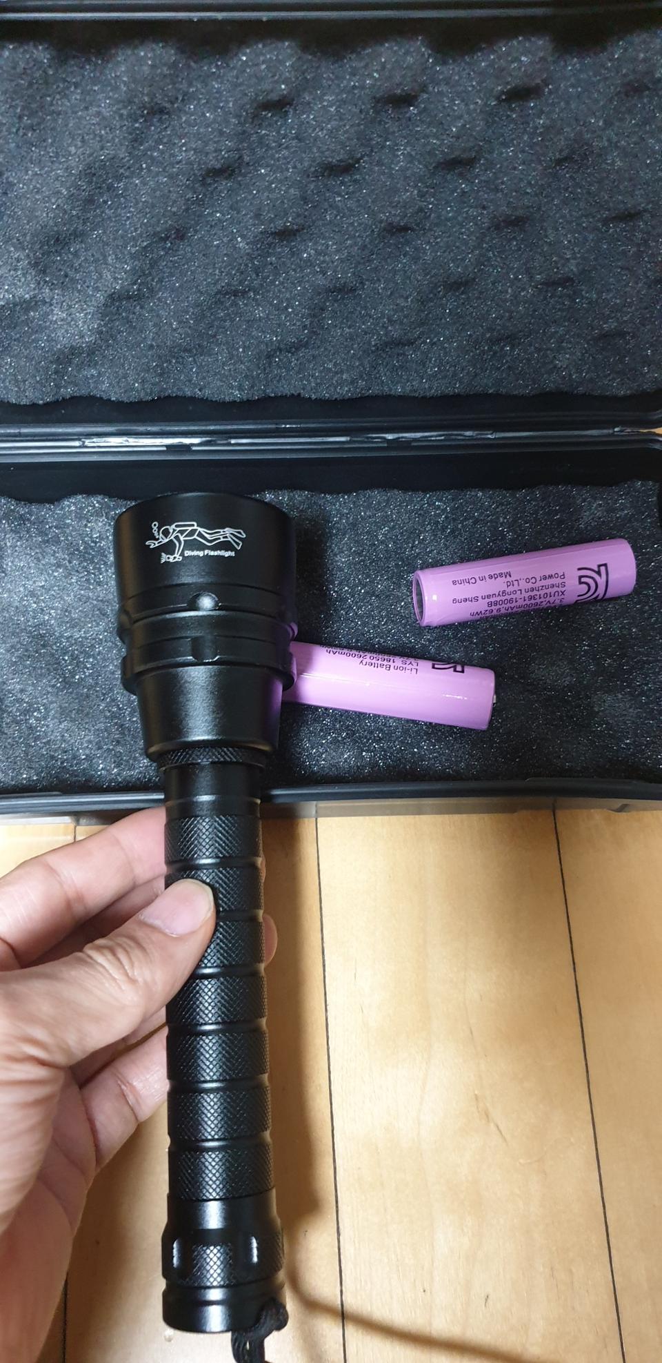 LED충전식 다이빙 랜턴 라이트 후레쉬 해루질