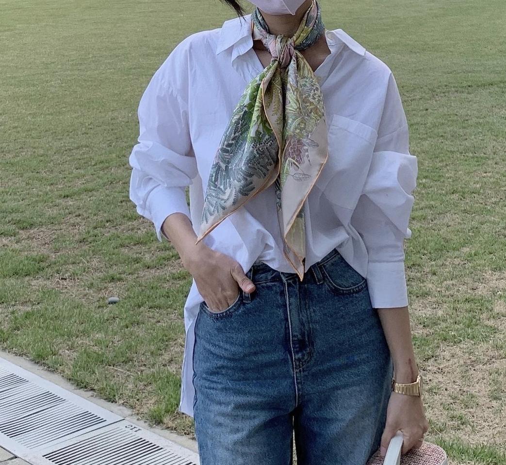 파리앤뉴욕(파뉴) 시크셔츠(화이트, 블랙)-미개봉 새상품