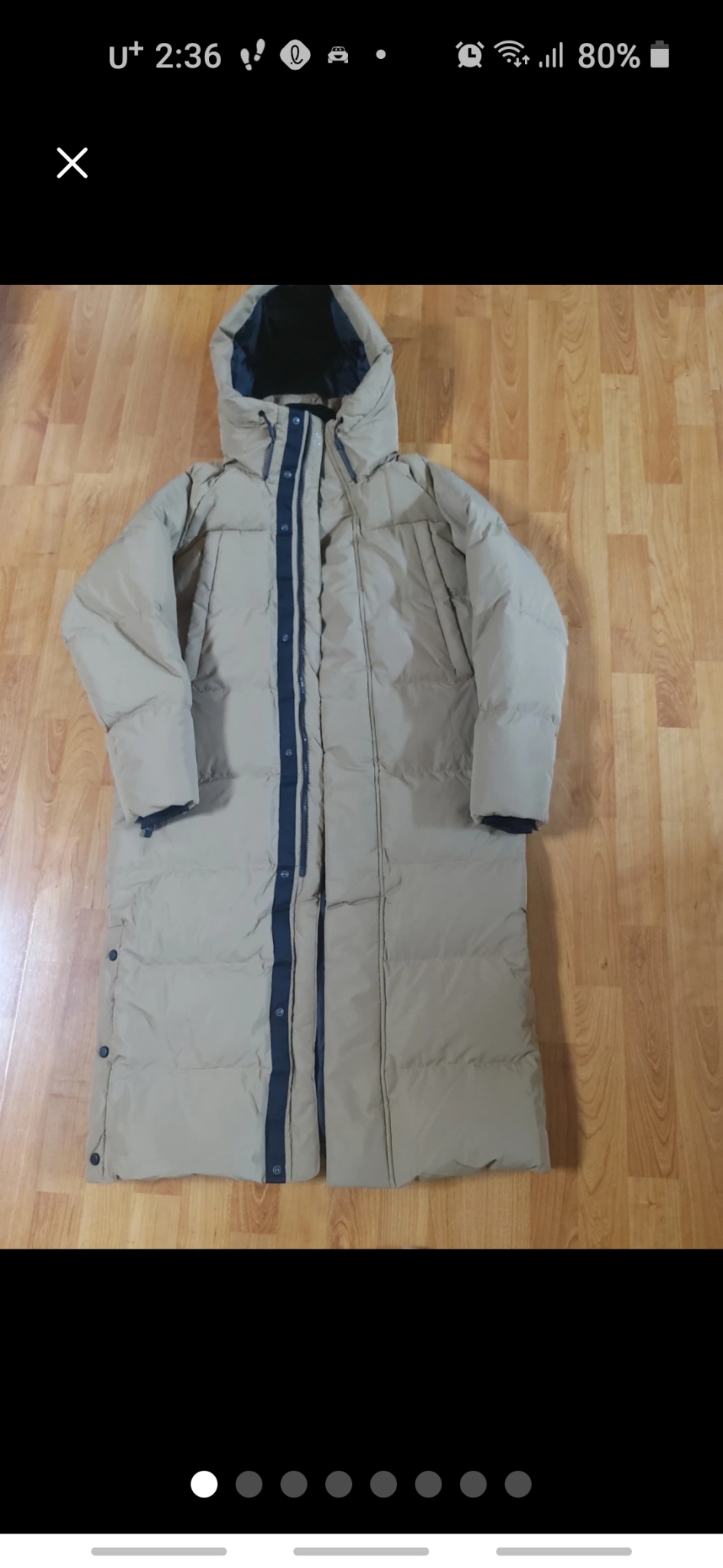 구스 롱 오리털 패딩~새제품