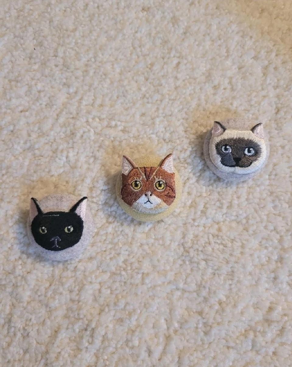 반려묘고양이브로치 3종세트