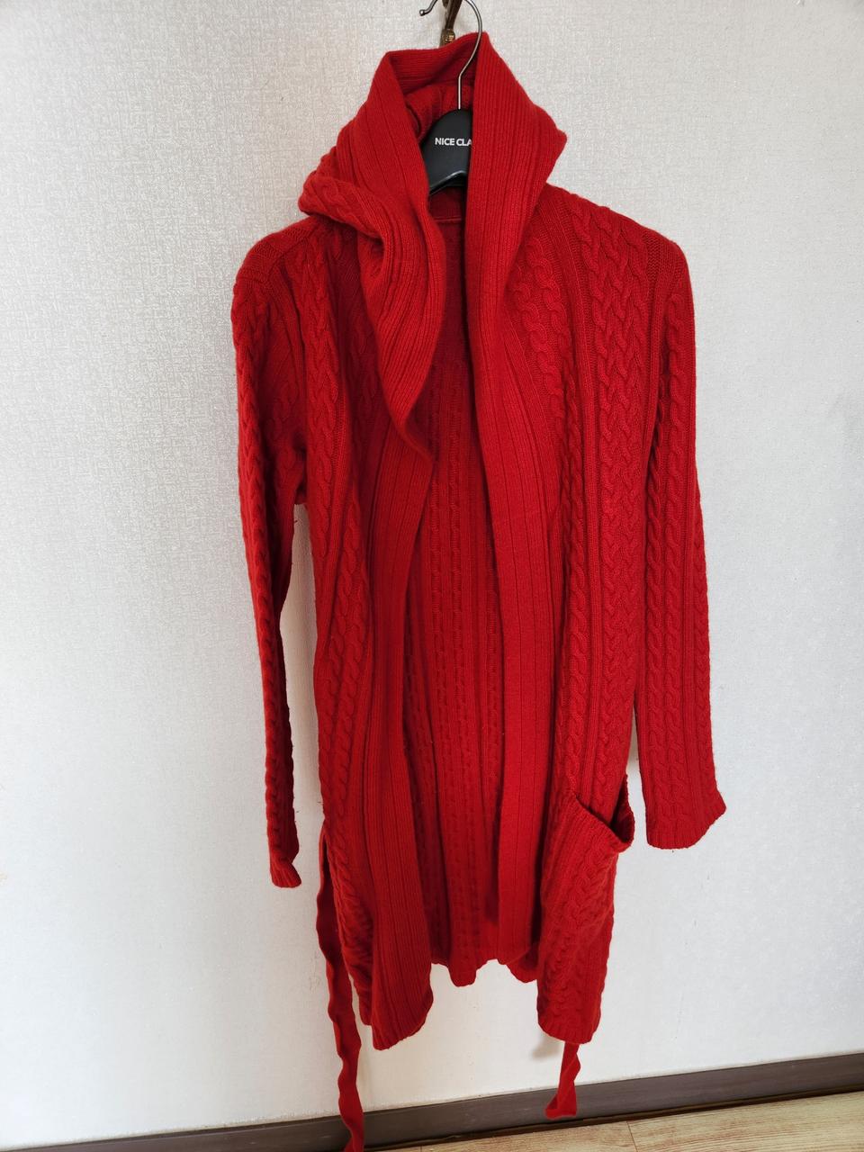롱니트코트 레드M
