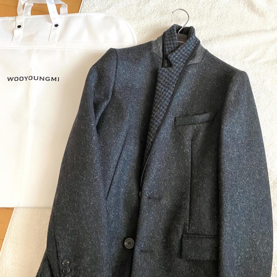 WOOYUONGMI 우영미 트위드 그레이 싱글코트