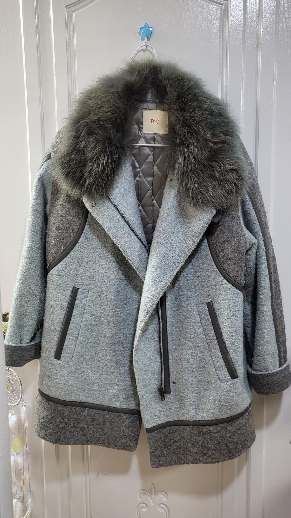 EnC 코트 ENC 겨울코트 롱코트 연하늘 코트 겨울 자켓 정장 점퍼